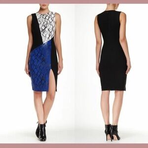 Elizabeth And James Maris Foiled High Slit Bodycon Dress Size 2